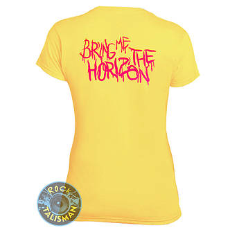 Футболка жіноча BRING ME THE HORIZON жовта, фото 3