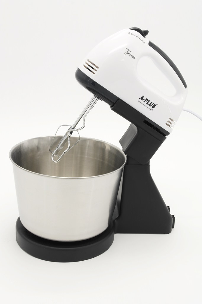 Міксер електричний ручний з чашею 300 Вт 7 швидкостей A-Plus 1556