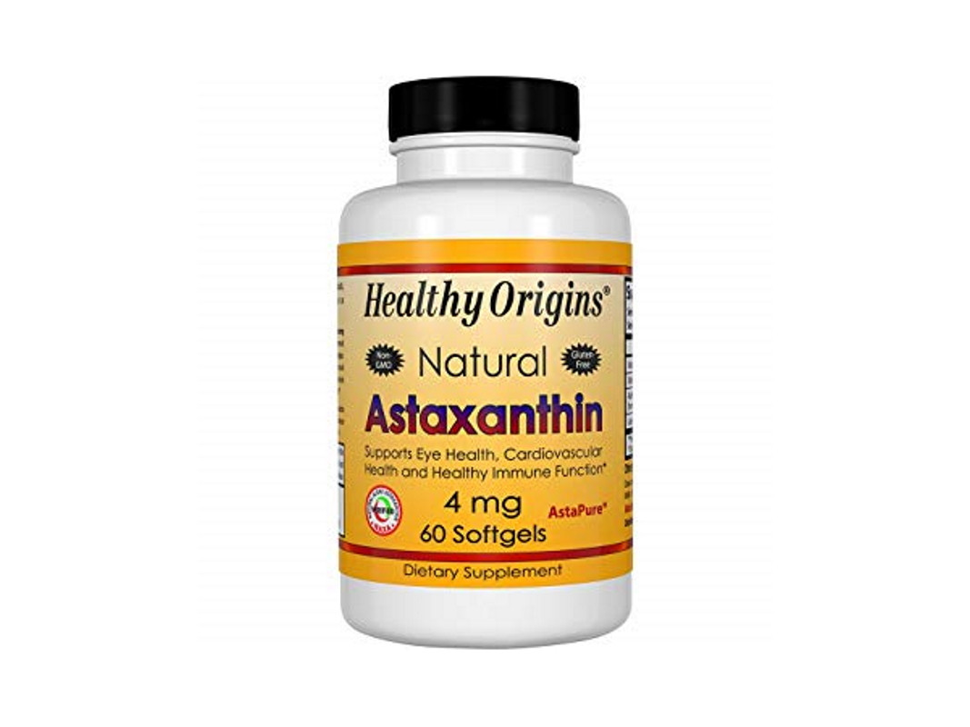 Астаксантин, Natural Astaxanthin, Healthy Origins 4 мг, 60 капсул (ID