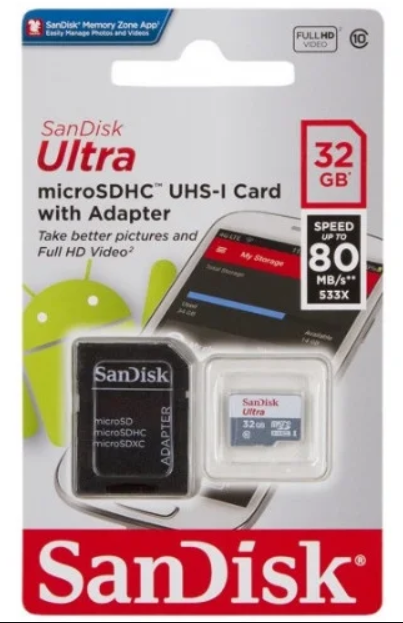 Micro SD 32GB/10 class SanDisk