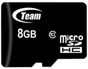 Картка пам'яті MicroSDHC 8GB Team Class 10 + SD Adapter (TUSDH8GCL1003), фото 1
