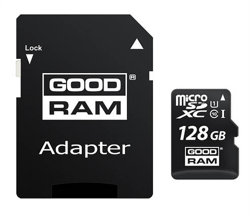 Картка пам'яті MicroSDXC 128GB UHS-I Class 10 GoodRam + SD Adapter (M1AA-1280R12), фото 2