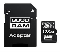 Картка пам'яті MicroSDXC 128GB UHS-I Class 10 GoodRam + SD Adapter (M1AA-1280R12)