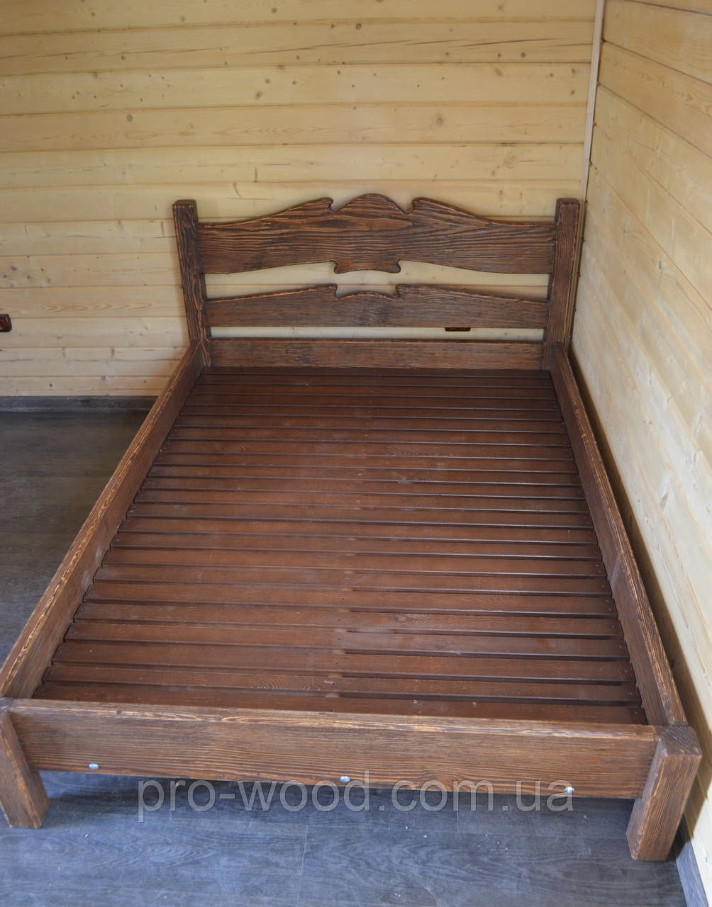 Двуспальная кровать деревянная - фото 2 - id-p1120030244