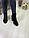 35 р. Ботильоны женские деми черные замшевые на высоком каблуке, демисезонные, из натуральной замши, замша, фото 5