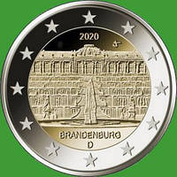 Германия 2 евро 2020 г. Дворец Сан-Суси в Потсдаме , UNC