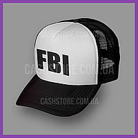 Кепка Тракер Asos 'FBI Trucker' | Черная с белым лбом