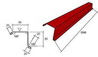 Ветровая планка металлическая для кровли, кровельные аксессуары, гнутые изделия