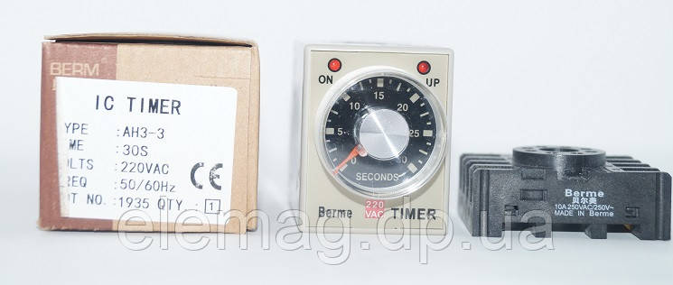 30 секунд Реле часу AH3-3 AC 220V, фото 1