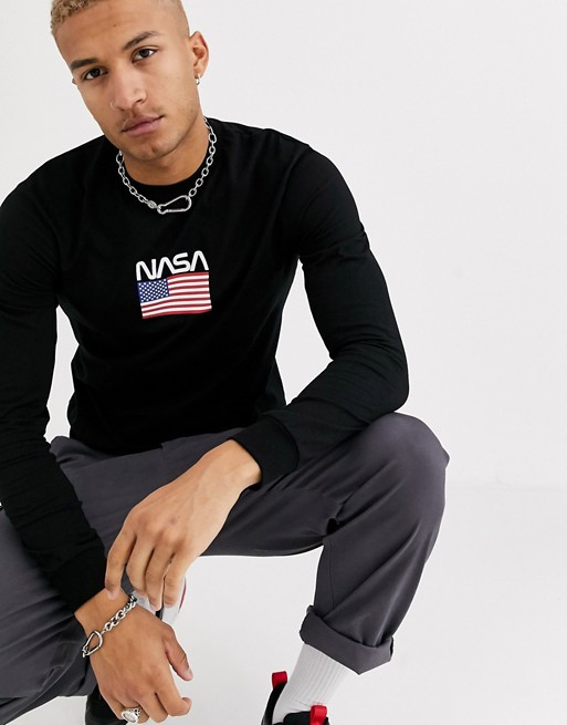 Світшот чорний NASA USA • кофта наса XS