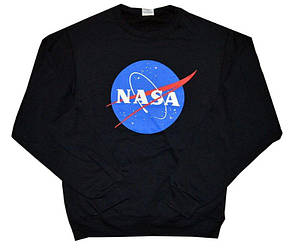 Світшот чорний NASA logo • кофта наса