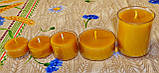Кругла прозора воскова чайна свічка 15г для аромаламп та лампадок; натуральний бджолиний віск, фото 5