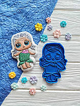 3D форми-вирубки для пряників "Лялька ЛОЛ 20"