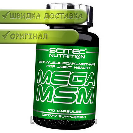 Для суглобів і зв'язок Scitec Mega MSM 100 капс, фото 4