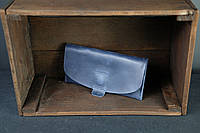 Жіночий шкіряний гаманець Батерфляй 2, натуральна Вінтажна шкіра, колір Синій