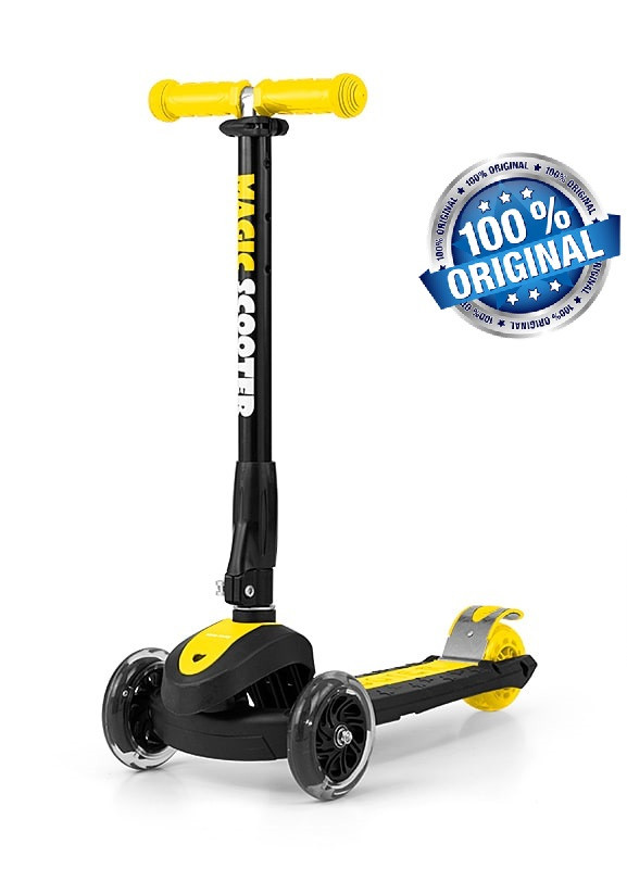 Самокат Milly Mally Scooter Magic зі світними колесами (Польща), жовтий