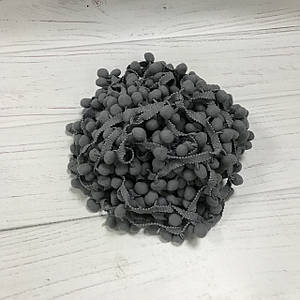 Тасьма з помпонами сіра 15 мм No29