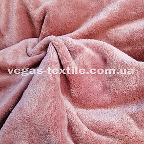 Тканина Махра Велсофт двостороння полірована Рожева ширина 1.8 м