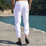 Чоловічі лляні молодіжні звужені штани, укорочені та звичайної довжини. Organic clouthe., фото 6
