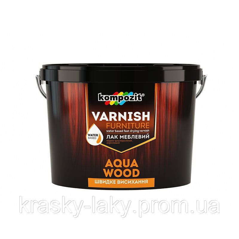 Лак меблевий AQUA WOOD ТМ Композит глянсовий 2,5л