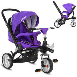 Дитячий триколісний велосипед M AL3645 фіолетовий м'який EVA-колеса