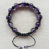 Браслет з Аметіста d 12мм шамбала, фото 6