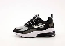 Чоловічі кросівки Nike Air Max 270 React. Black Grey. ТОП Репліка ААА класу., фото 3