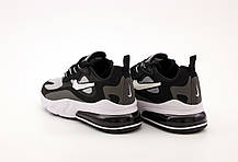 Чоловічі кросівки Nike Air Max 270 React. Black Grey. ТОП Репліка ААА класу., фото 3