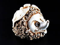 Статуэтка Ёжик с листиком Netsuke charm Гипс 6х6х4 см (14682)