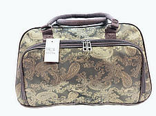 Стильна жіноча дорожня сумка саквояж для ручної поклажі в літак коричнева