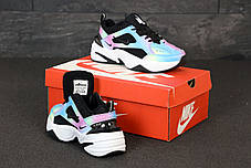 Жіночі кросівки Nike M2K Tekno. Black Violet. ТОП репліка ААА класу., фото 3