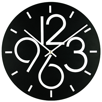 Металевий настінний годинник Dublin (чорний)