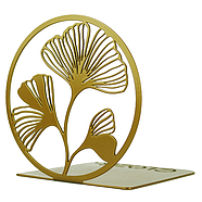 Металевий упор для книг Glozis Ginkgo Bronze (бронза), фото 7