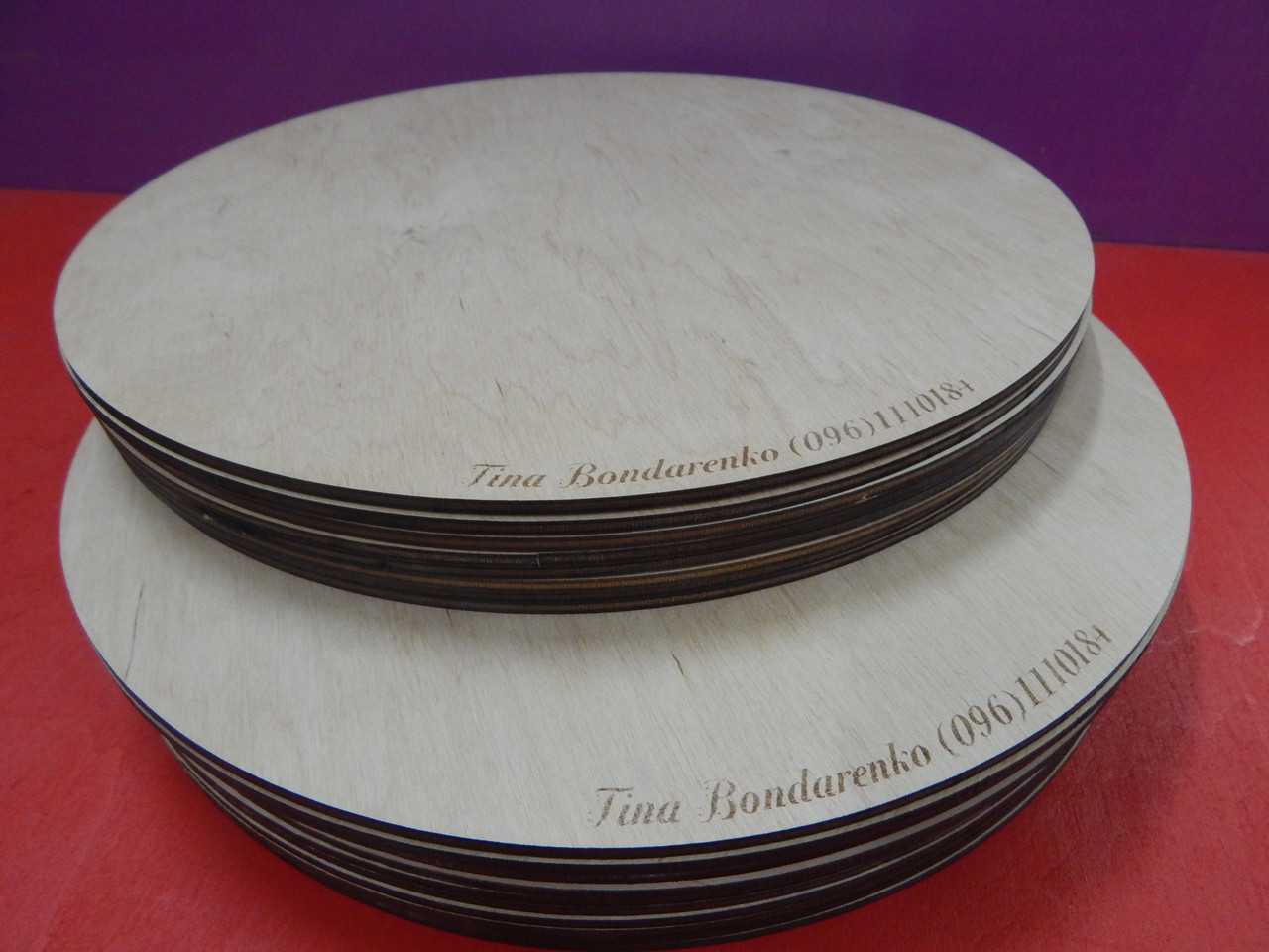 Дерев'яна підкладка під торт 35см, фото 1