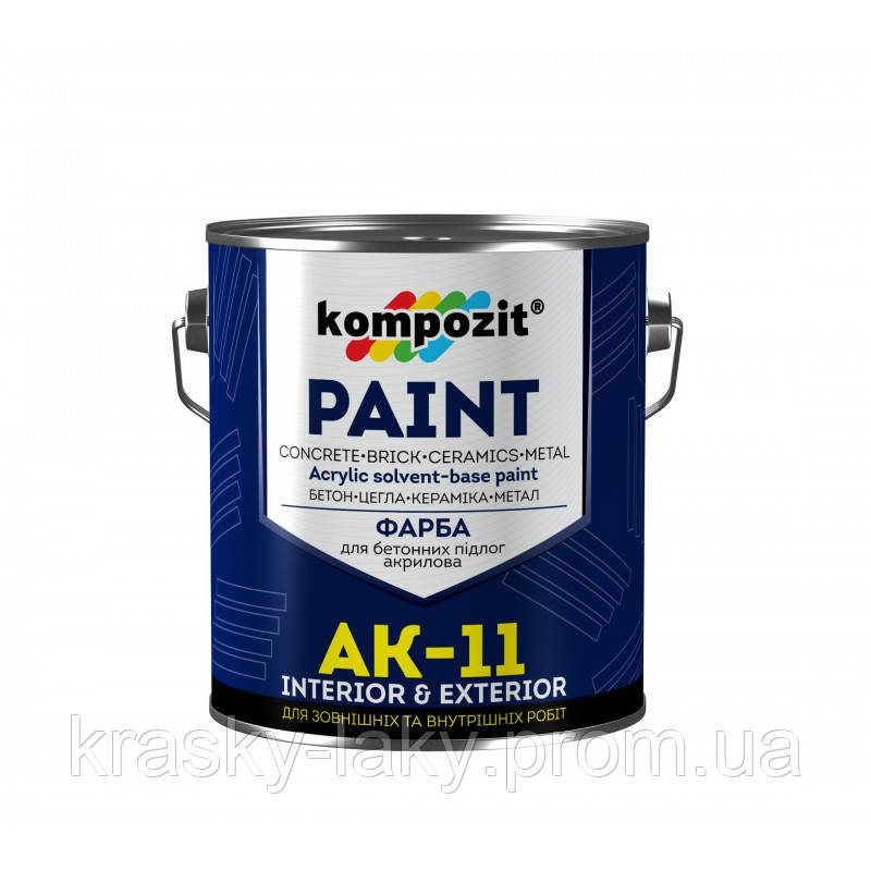Фарба для бетонних підлог АК-11 Kompozit біла, 10кг