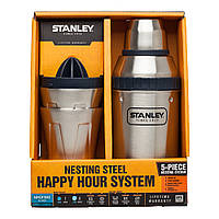 Набор туристической посуды Stanley Adventure Happy Hour (шейкер 0.59 л и 2 чашки 0.21 л) Стальной