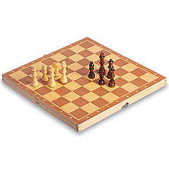 Настільна гра шахи дерев'яні на магнітах Zelart Chess 6703 (34x34 см)
