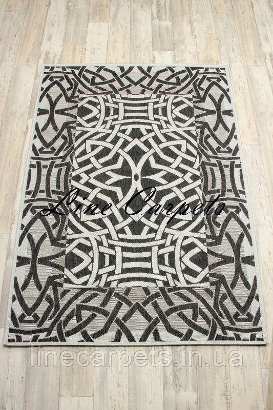 Безворсовий сірий килим NATURALLE 931-08, фото 1