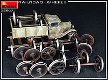 Залізничні колеса в масштабі 1/35. Збірна модель. MINIART 35607, фото 5