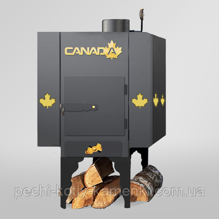 Дров'яна піч Canada з теплоаккумулятором і захисним декоративним кожухом 2-3 мм, фото 3