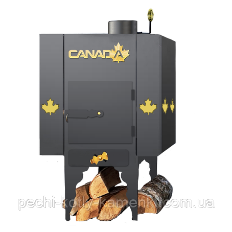 Дров'яна піч Canada з теплоаккумулятором і захисним декоративним кожухом 2-3 мм, фото 1