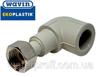 Кут із накидною гайкою 20х1/2" Ekoplastik