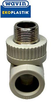 Трійник зовнішня різь 20х3/4" Ekoplastik, фото 2