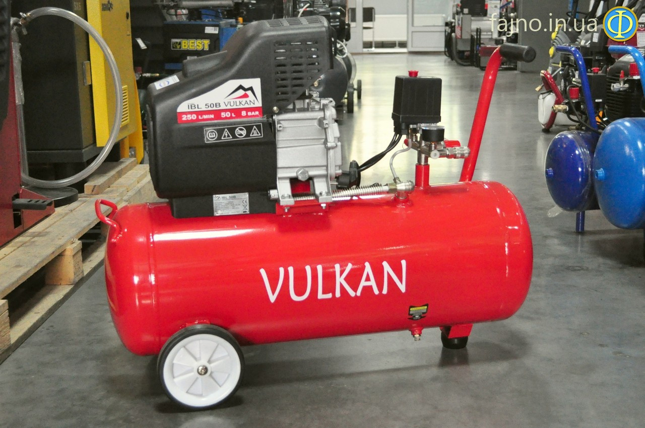 Компресор з прямим приводом Vulkan IBL 50B (1,8 кВт, 250 л/хв, 50 л)