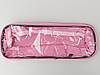 Чохол-сумка ніжно-рожевого кольору для зберігання і упаковки взуття з прозорою вставкою, довжина 33 см, фото 2