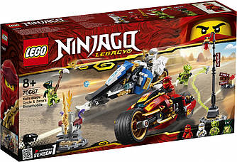 LEGO 70667 NINJAGO Мотоцикл-клинок Кая та снігохід Зейна 376 дет (ЛЕГО Мотоцикл-клинок Кая и снегоход Зейна)
