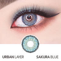 Контактные цветные линзы Urban Layer Sakura Blue