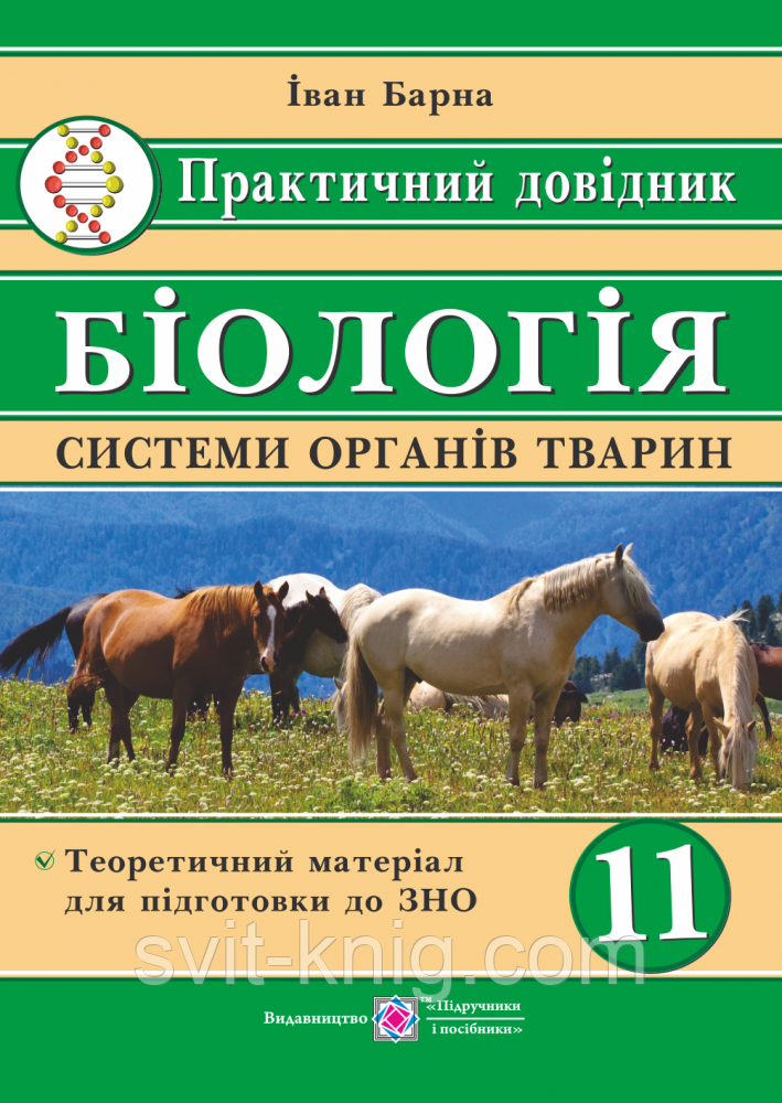 Практичний довідник з біології. Системи органів тварин. 11 клас.