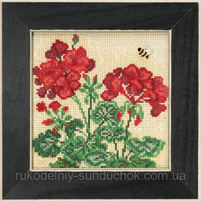 Набор для вышивания "Geranium//Герань" Mill Hill MH141816