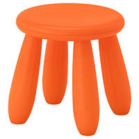Табуретка, табурет, помаранчева, оранжевая, IKEA, MAMMUT 503.653.61